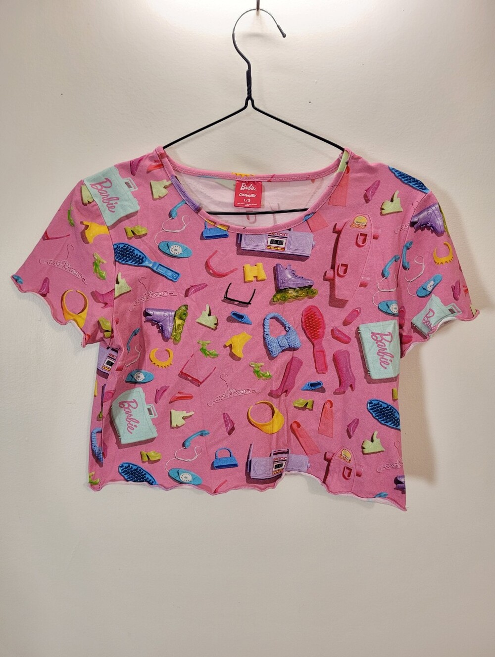 Barbie X Cakeworthy Accessories Print Pink 2 Piece Short Pyjama Set - Size S